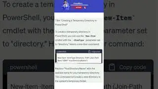 Creating a Temporary Directory in PowerShell #windows #development #cmd