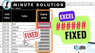 Hashtag error fixed in Excel