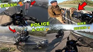 Police a gai 😰 || donon bike ko sezied kar diya 😭 Drag race 😱