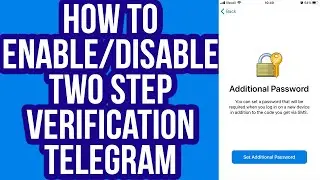 How to Enable Two Step Verification on Telegram | Disable Two-Step Verification on Telegram