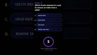 Which Oracle statement is used to remove an index from a table