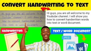 How To Convert Handwritten Notes To Text or Word Document | Convert Handwriting To Text