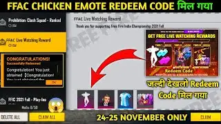 Free Fire Redeem Code Today | 24 November Redeem Code Free Fire | FF Redeem Code Today 24 November