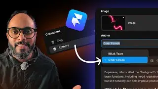 Framer's CMS References for quick author selection