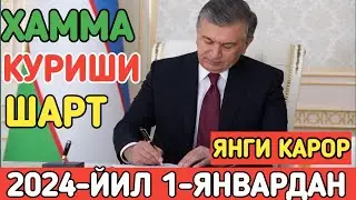 2024-ЙИЛ 1-ЯНВАРДАН ХАММА БИЛИШИ ШАРТ 😱