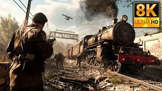 Hijack the Nazi Armored Train | Realistic IMMERSIVE ULTRA Graphics Gameplay | Call of Duty | 8K