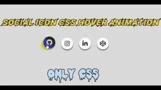 CSS Animation | Social Icon CSS Hover Animation | Hover Animation CSS | Sanika Coder