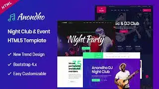 Anondho - Night Club & Event HTML5 Template | Themeforest Website Templates and Themes