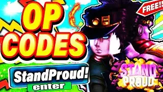 ALL NEW *SECRET CODES* IN ROBLOX STAND PROUD (new codes in roblox Stand Proud) NEW