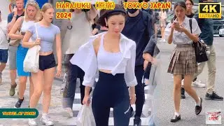 4k hdr japan travel 2024 | Walk in Harajuku（原宿）Tokyo japan |  Relaxing Natural City ambience