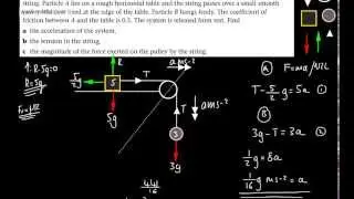 M1 Mechanics - Pulleys - Connected Particles (Full 1 hour tutorial AQA, Edexcel)
