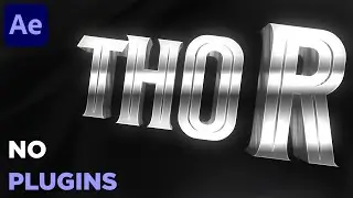 3D Cinematic Metallic Text in After Effects - No Plugins | After Effects FREE Tutorial