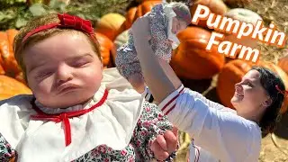 Newborn’s First Trip To Pumpkin Farm 🎃 Realistic Reborn Baby Doll Outing