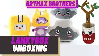 ep 82: Official Lankybox UNBOXING | Boxy, Sticky and Canny Plush Toy | Kids Youtube Merch opening |