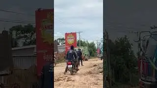 Helping dump truck running out of the driveway