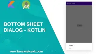 Bottom Sheet Dialog in KOTLIN LANGUAGE