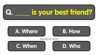 English Quiz for Kids | English Grammar Quiz for grade 3 | Question Words Quiz | Quiz Time