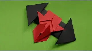 Origami toys. Игрушка из бумаги - космический корабль оригами.  摺紙宇宙飛船.折り紙宇宙船.