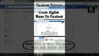 Create Stylish Name On Facebook 