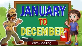 January February Months Name | ( महीनों के नाम हिंदी एवं अंग्रेजी में ) For Kids । Mahino Ke Naam