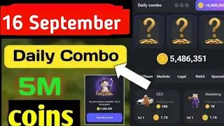 16 September 2024 daily combo Hamster Kombat Today | 16 September daily combo 🔥