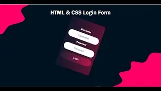 Html and Css Login Page Design