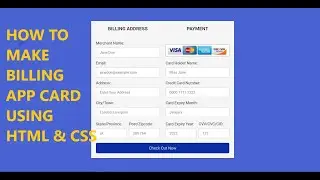 How to Make a Responsive Billing app card Using HTML and CSS