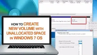 How to Create New Volume with Unallocated Space Using Disk Management in Windows 7 Operating System