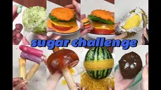 糖的100种挑战！The 100 Sugar Challenge#diy #slime #挑战 #史莱姆