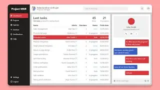 How to create dashboard using Tailwind CSS | Project management dashboard in Tailwind CSS