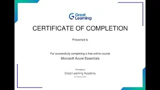 Microsoft  Azure Essentials  online course with certificate from 