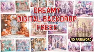 Dreamy Fairytale Castle Digital Backdrop Free Download | 40 Magical Fantasy Backdrops