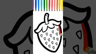 Delicious Strawberry Drawing, Painting and Coloring !