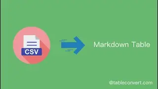 How to Convert CSV to Markdown table online ?