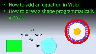 How to add an equation in Visio & How to draw a shape programmatically in Visio