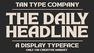 TAN   HEADLINE Font Free Download