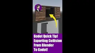 How To Export Collision Shapes Out of Blender Into Godot! Godot Quick Tip!