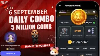 6 SEPTEMBER HAMSTER KOMBAT DAILY COMBO CARDS TODAY 🔥