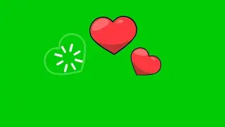 Animated pop up of red love hearts | No Copyright Green Screen effect 4K