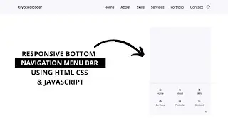 How to Create a Responsive Bottom Navigation Menu Bar in HTML CSS and JavaScript