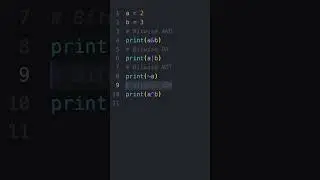 Bitwise operators in python. #shorts #programming #coding