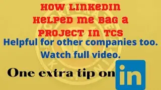 How to get project through Linkedin in TCS, Accenture, Wipro and Cognizant #project #tcs #tcsupdate