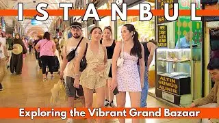 Exploring the Vibrant Grand Bazaar in Istanbul-4K Walking Tour,Turkish Cuisine & Shopping Experience