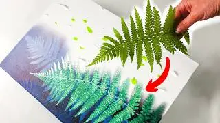 Make ART Using Paint and a LEAF! Mind Blowing Technique for ANYONE to try! | AB Creative Tutorial