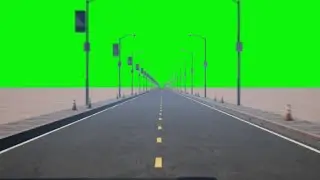 Driving a Road / Highway Green Screen video effect