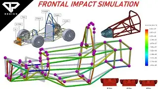 Frontal Impact Simulation of FSAE Chassis using Solidworks | Formula student | SAE | DP DESIGN