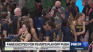 Fans celebrate as Indiana Fever clinch playoff berth for first time since 2016