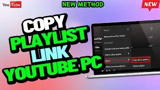 How to copy playlist link youtube PC 2024 | share a YouTube playlist