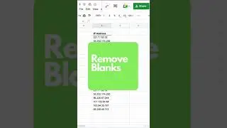 Remove Blanks Explained in 15 Seconds Google Sheets Excel 