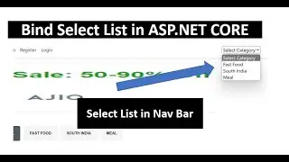 Bind Select List from database table in Layout.cshtml file | Bind Select List in Razor Page